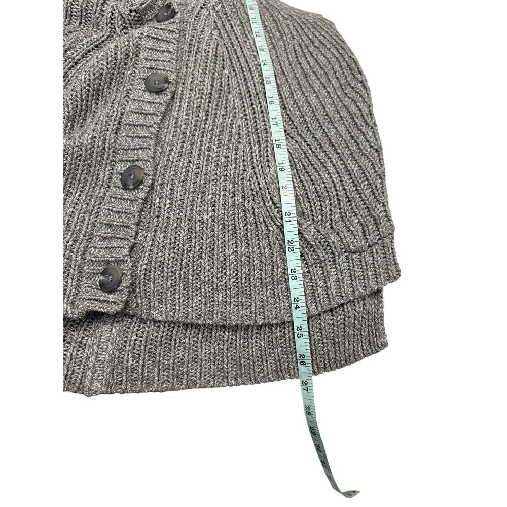 Vince Gray Ribbed Button-Front Cardigan - Picture 9 of 9